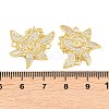 Brass Micro Pave Cubic Zirconia Flower Connector Charm KK-F931-09G-3