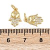 Brass Micro Pave Cubic Zirconia Pendants KK-A269-16G-3