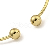 PVD Vacuum Plating 202 Stainless Steel Heart Charm Open Cuff  Bangles for Women BJEW-M317-02G-3