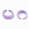 Spray Painted Alloy Cuff Rings RJEW-T011-31C-RS-2