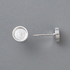 304 Stainless Steel Stud Earring Findings STAS-H410-07S-C-2