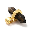 Natural Smoky Quartz Double Terminal Pointed Pendants G-P481-01G-06-3