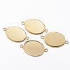 Ion Plating(IP) 304 Stainless Steel Cabochon Connector Settings X-STAS-H394-A-01G-1