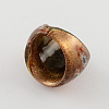 Handmade Gold Sand Millefiori Lampwork Rings RJEW-Q150-M12-B-3