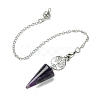 Natural Amethyst Cone Dowsing Pendulum Big Pendants G-C114-02P-16-2