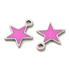 304 Stainless Steel Enamel Pendants STAS-M308-13P-03-2