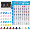 Plastic Self-Adhesive Guitar Fretboard Note Map Sticker Labels AJEW-AN0007-32-1