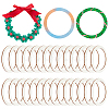 Unfinished Wooden Pieces Rings Shape LS-DIY-WH0349-06-1