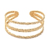 304 Stainless Steel Triple Lines Cuff Bangles BJEW-G694-09G-2