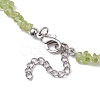 Natural Peridot Chip Beaded Necklace NJEW-JN04615-16-5