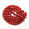 Baking Paint Crackle Glass Beads Strands X-DGLA-Q023-8mm-YS31-2