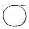 Glass Seed Beads & Resin Braided Bead Bracelets TK7632-8-1
