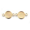 201 Stainless Steel Cabochon Connector Settings STAS-F191-15G-C-1