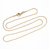 PVD Vacuum Plating 304 Stainless Steel Boston Link Chain Necklace NJEW-S420-006C-G-4