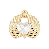 Brass Micro Pave Cubic Zirconia Charms ZIRC-P122-01B-G01-1
