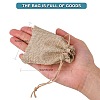 Polyester Imitation Burlap Packing Pouches Drawstring Bags X-ABAG-R005-9x7-01-5