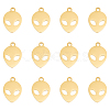 Unicraftale 12Pcs 201 Stainless Steel Laser Cut Pendants STAS-UN0051-69-1