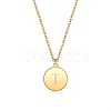 Brass Initial Pendant Necklace NJEW-BB35341-T-1