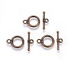 CCB Plastic Ring Toggle Clasps CCB-J027-77AB-1