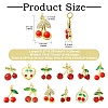 12Pcs 12 Styles Brass Micro Pave Cubic Zirconia Pendants KK-CJ0004-30-2