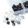 375Pcs 15 Style Imitation Jade & Pearl & Baking Paint Glass Beads GLAA-FS0001-34-3