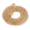 Transparent Electroplate Glass Beads Strands GLAA-H021-01B-PL01-4