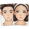 Plastic Makeup Painting Practice Board MRMJ-WH0101-002-1