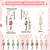 20Pcs 5 Colors Cat Alloy Enamel Pendant Locking Stitch Markers HJEW-SC00115-2