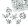 20Pcs 10 Style Alloy Crystal Rhinestone Pendants ALRI-FS0001-01-3