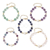 Round Natural Mixed Beaded Bracelets for Women BJEW-JB12763-2