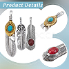 6Pcs 3 Styles Tibetan Style Alloy Pendants FIND-GF0009-11-6