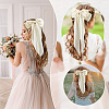 1Pc Big Bowknot Polyester Hair Barrettes & 6Pcs Butterfly Iron Alligator Hair Clips OHAR-GA0001-04-6