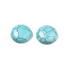 Craft Findings Dyed Synthetic Turquoise Gemstone Flat Back Dome Cabochons TURQ-S266-20mm-01-2