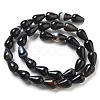 Natural Striped Agate/Banded Agate Dyed & Heated Beads Strands G-B106-A16-02-3