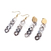 Chunky Acrylic Curb Chain Long Drop Earrings EJEW-JE04772-02-1