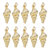 10Pcs Brass Pendants KK-HY0004-09-1