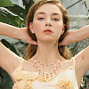 Bohemian Style Bib Necklaces NJEW-PH0001-11-6