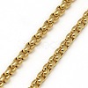 Trendy Men's 201 Stainless Steel Box Chain Necklaces NJEW-L043A-46G-2