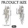 1 Pair Polyester Computerized Embroidery Cloth Iron on/Sew on Patches DIY-HS0002-17B-2