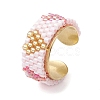 Glass Seed Beads Cuff Rings RJEW-MZ00016-02-1