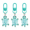 3Pcs Resin Tortoise Pendant Decorations HJEW-TA0001-39I-1