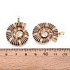Brass Micro Pave Clear Cubic Zirconia Enamel Pendants KK-T071-28G-01-3