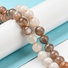 Natural Multi-Moonstone Beads Strands G-P503-8MM-04-3
