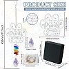 Glass Teardrop Hanging Suncatchers HJEW-WH0201-002-2