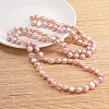 Natural Pearl Nuggets Beaded Necklace NJEW-P126-A-01A-01-1