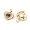 Brass Micro Pave Cubic Zirconia Pendants KK-R213-03G-2