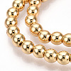 Electroplate Non-magnetic Synthetic Hematite Bead Strands G-Q466-4mm-04-3