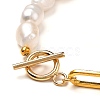 Natural Baroque Pearl Keshi Pearl Beaded Bracelets BJEW-JB05317-4