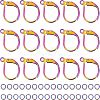 50Pcs Rainbow Color 304 Stainless Steel Leverback Earring Findings STAS-UN0038-46-1
