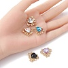 5Pcs 5 Colors Glass Rhinestone Pendants ALRI-YW0001-20-4